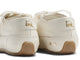 Sandpiper leather sneakers in white - product back detail shot with gold logo