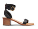 Sapphire block heel sandal in black - side shot