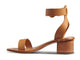 Sapphire block heel sandal in honey - side shot