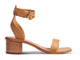 Sapphire block heel sandal in honey - side shot