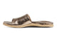 Starling leather slide sandal in bronze - product side shot