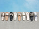 Group shot of Starling in bronze and silvr, Gallito in platinum/beach and platinum, Tesia in bronze/block and gold/honey, Sunbeam in platinum and rose gold, Pelican in bronze/black.