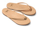 Sunbeam leather flip flop sandal in beach - angle shot