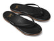 Sunbeam leather flip flop sandal in black - angle shot