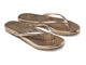 Sunbeam leather flip flop sandal in bronze - product angle shot