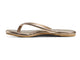 Sunbeam leather flip flop sandal in bronze - product side shot