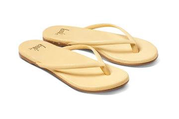 Sunbeam leather flip flop sandal in glow - product angle shot