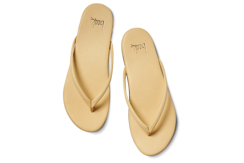 Sunbeam leather flip flop sandal in glow - product top shot