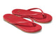 Sunbeam leather flip flop sandal in lipstick - product angle shot