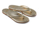 Sunbeam leather flip flop sandal in platinum - angle shot