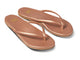 Sunbeam leather flip flop sandal in rose gold - angle shot