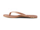 Sunbeam leather flip flop sandal in rose gold - side shot