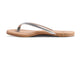 Sunbeam leather flip flop sandal in silver/beach - side shot