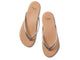 Sunbeam leather flip flop sandal in silver/beach - top shot