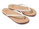 Sunbeam leather flip flop sandals in vanilla/beach - angle shot