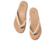 Sunbeam leather flip flop sandals in vanilla/beach - top shot