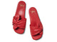 Sweetbird leather slide sandal in lipstick - product top shot