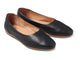 Swiftlet leather ballet slipper in black - angle shot