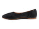 Swiftlet leather ballet slipper in black - side shot