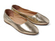 Swiftlet leather ballet shoes in gold - product angle shot