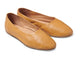 Swiftlet leather ballet slipper in honey - angle shot