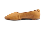 Swiftlet leather ballet slipper in honey - side shot