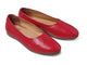 Swiftlet leather ballet shoe in lipstick - angle shot