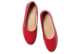 Swiftlet leather ballet shoe in lipstick - top shot