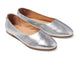 Swiftlet leather ballet slipper in silver - angle shot