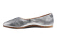 Swiftlet leather ballet slipper in silver - side shot