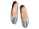 Swiftlet leather ballet slipper in silver - top shot