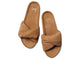 Tesia suede slide sandal in almond - top shot