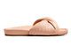 Tesia leather slide sandal in blush - product outer side shot