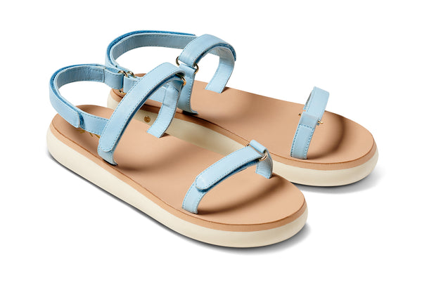 Tyto leather sandal in sky - product angle shot