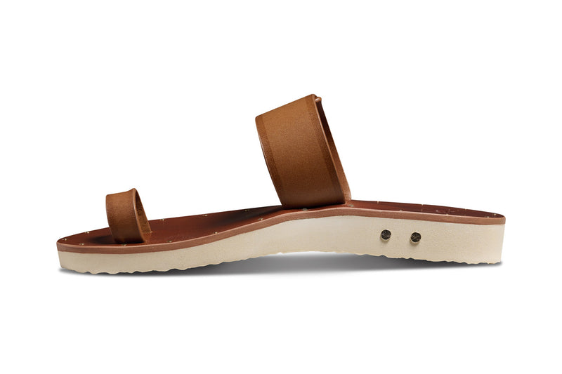 Whistler leather toe-ring sandal in cognac - side shot