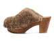 Woodpecker Más Shearling clog in bronze - product side shot