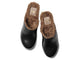 Woodpecker Shearling clogs in black - product top shot