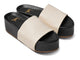 Albatross platform sandal - eggshell/black - angle shot