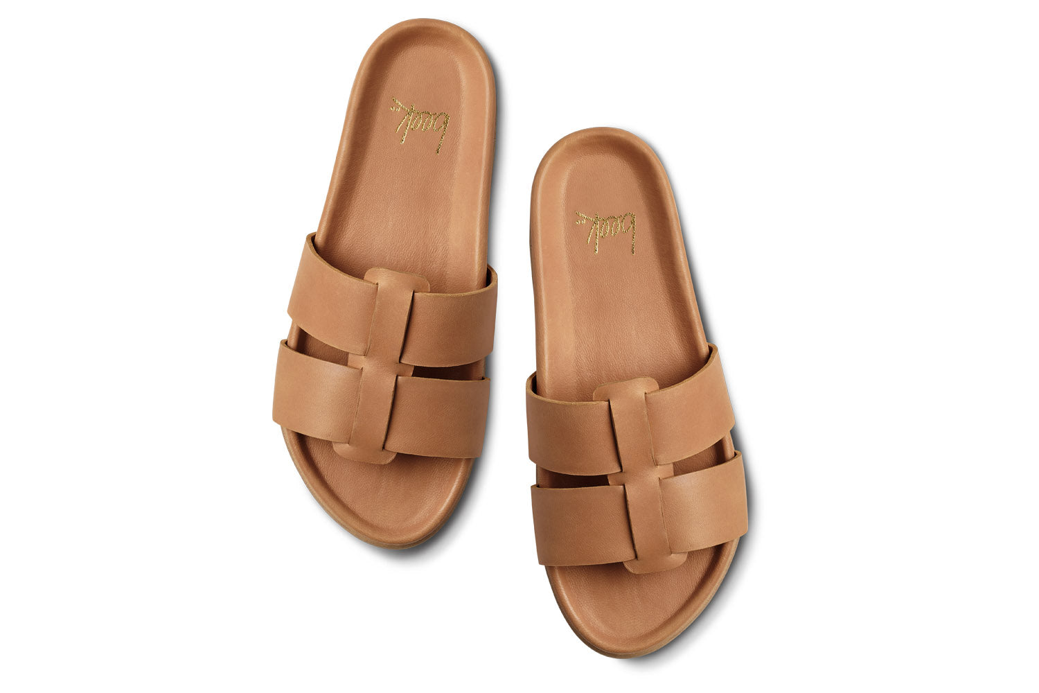 COURSER Honey Leather Slide Sandal | beek