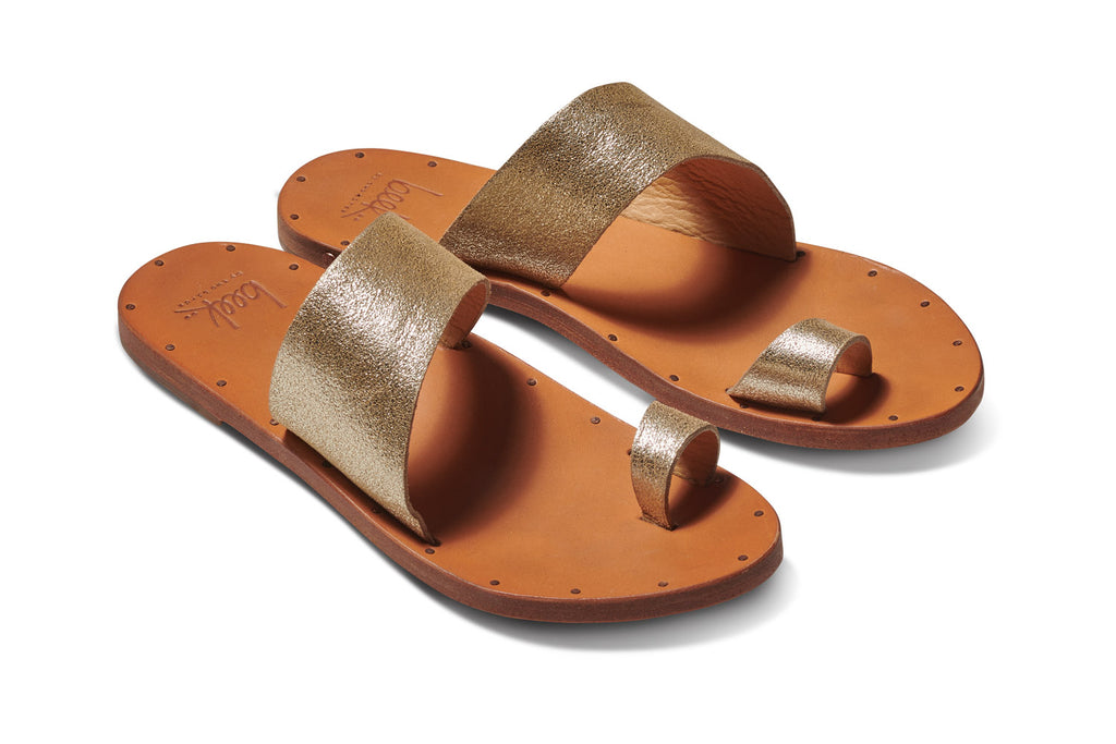 Beek popular Twinspot Platform Sandal Tan Leather Slide Size 10