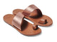 Finch toe ring sandal - rose gold/tan - angle shot