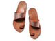 Finch toe ring sandal - rose gold/tan - top shot