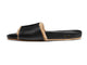 Gallito Shearling slide sandal - black - side shot