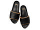 Gallito Shearling slide sandal - black - top shot