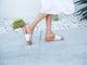 Pelican platform sandal - platinum/beach - on model shot